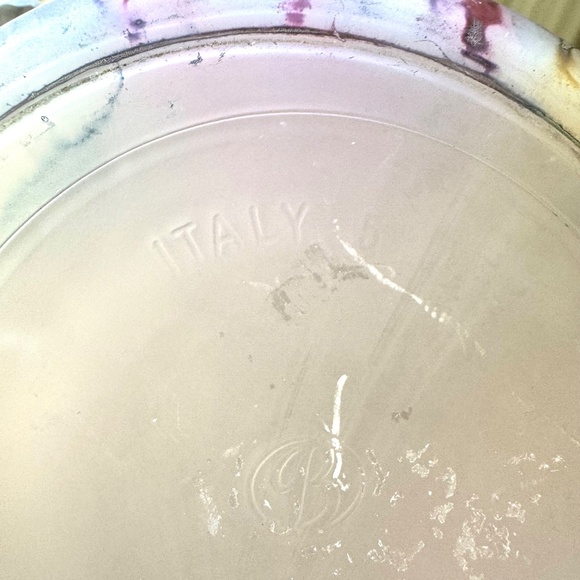 Rueven Vintage Nouveau Art Glass Company Pitcher & 6 glasses Italy Hand Painted - Picture 3 of 8